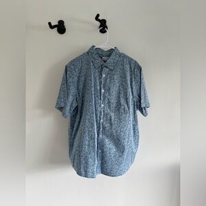 Men's Blue Patterned Shirt - Old Navy
